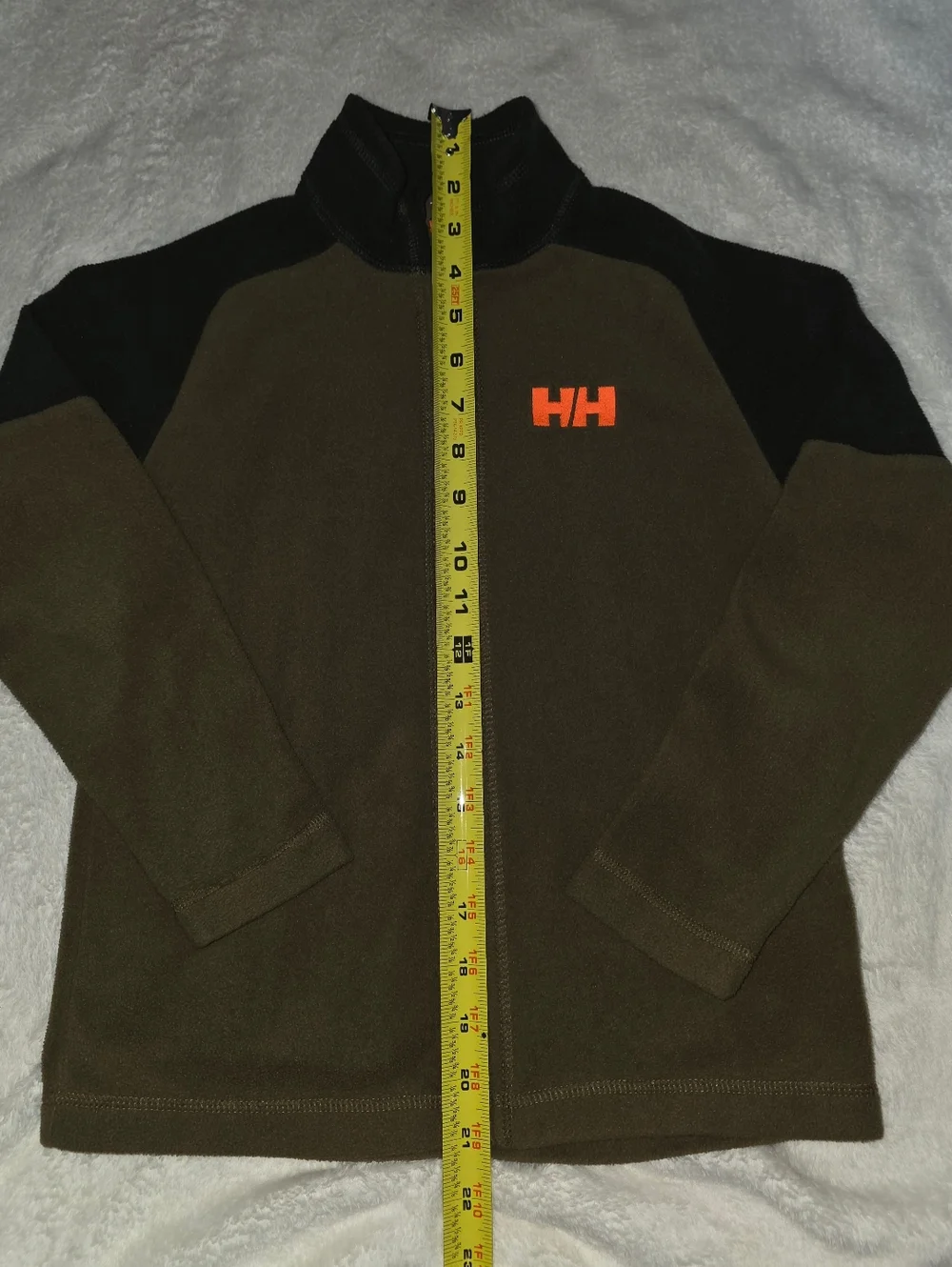 Helly Hansen Kids' Daybreaker 2.0 Fleece Jacket in olive green with black Size 8 - Picture 4 of 6